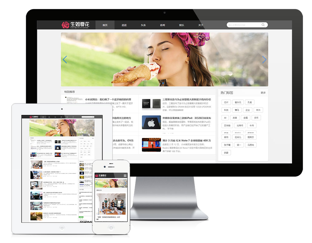 响应式博客自媒体运营类网站模板,第1张