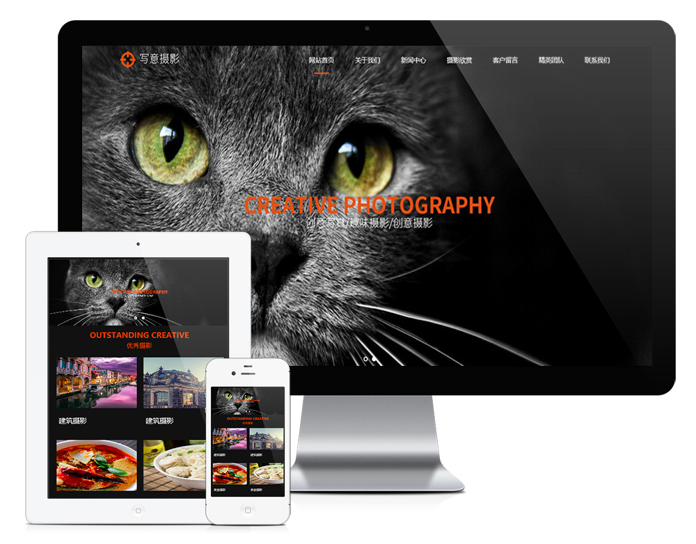 摄影人物风景写真类网站模板,第1张 摄影人物风景写真类网站模板,第1张