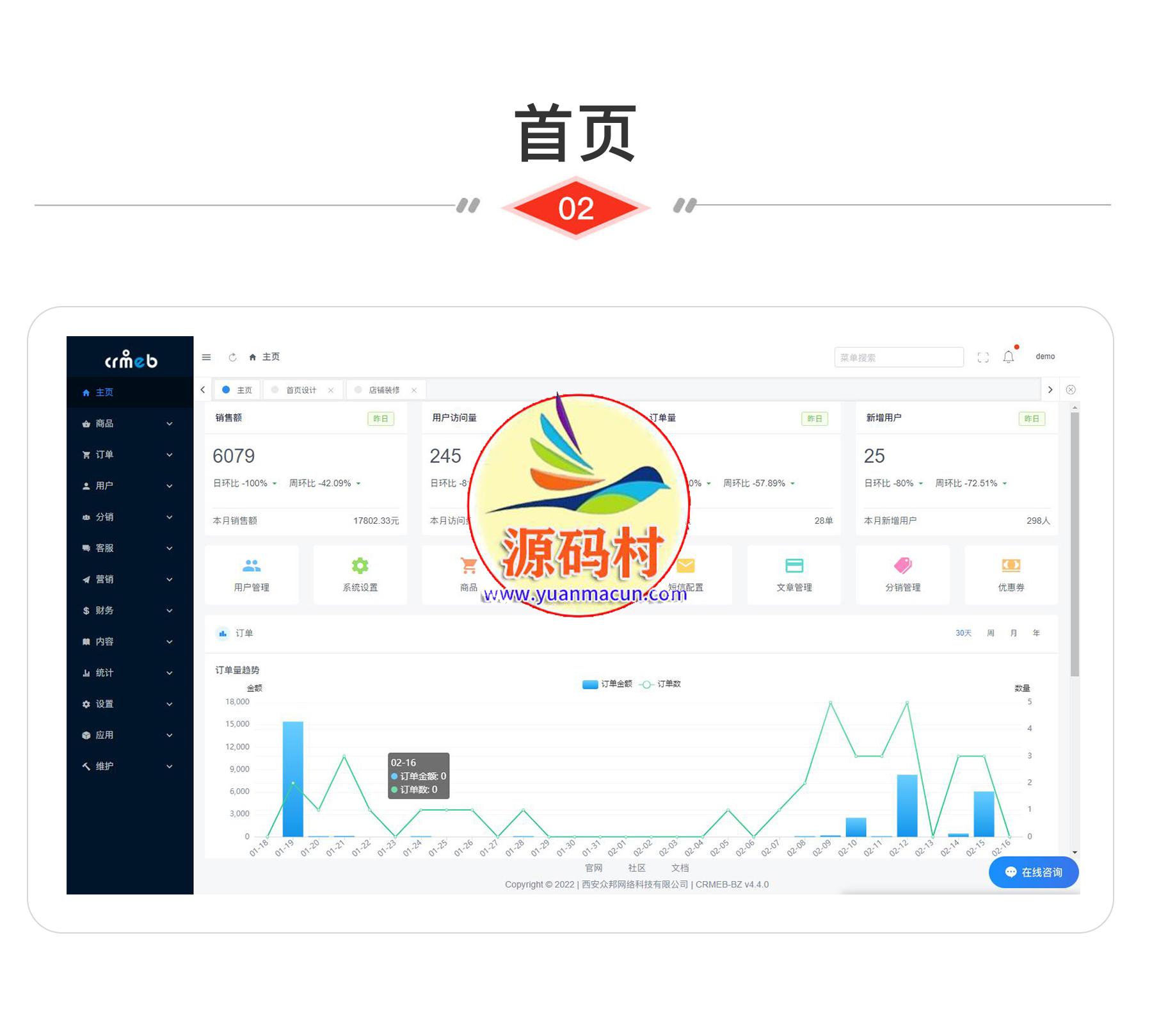 CRMEB V4.4标准版小程序公众号H5 App商城开源可商用源码,源码,APP,微信,商城,二次开发,小程序,第2张