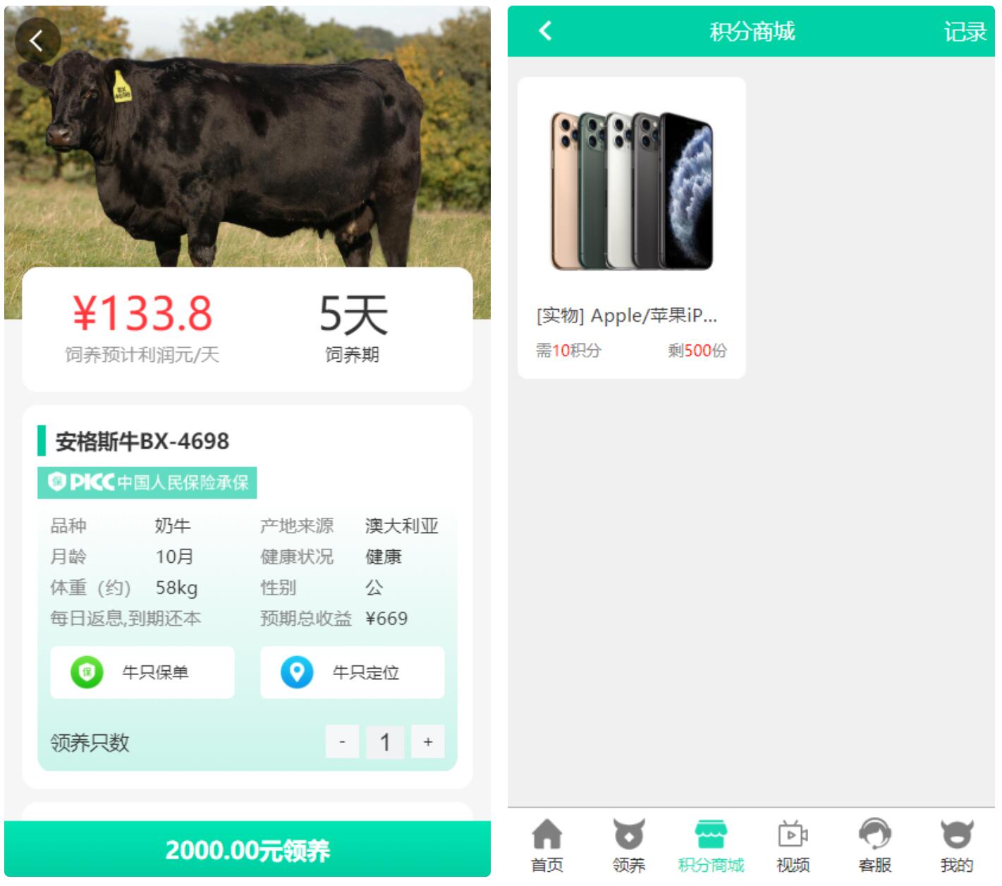 【牧场养牛】带积分商城+抽奖+会员特权 区块源码,源码,商城,账号,第1张