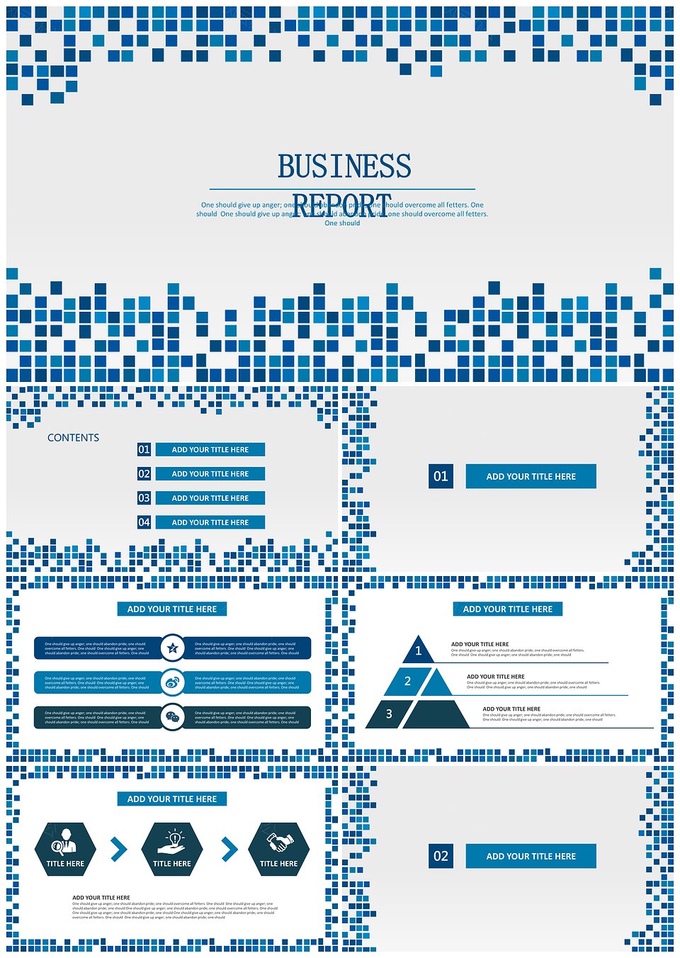 简约商务时尚计划总结动态PPT模板（蓝）模板下载
