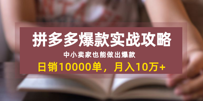 拼多多爆款实战攻略:中小卖家也能做出爆款,日销10000单,第1张 拼多多爆款实战攻略:中小卖家也能做出爆款,日销10000单,第1张