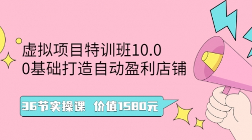 虚拟项目特训班10.0,0基础打造自动盈利店铺 36节实操课 价值1580元,第1张 虚拟项目特训班10.0,0基础打造自动盈利店铺 36节实操课 价值1580元,第1张