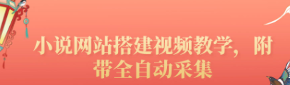 搭建一个小说网站：附带全自动采集 流量来得快、变现容易（搭建教程+源码),视频,源码,信息,伪静态,采集,流量变现,第1张