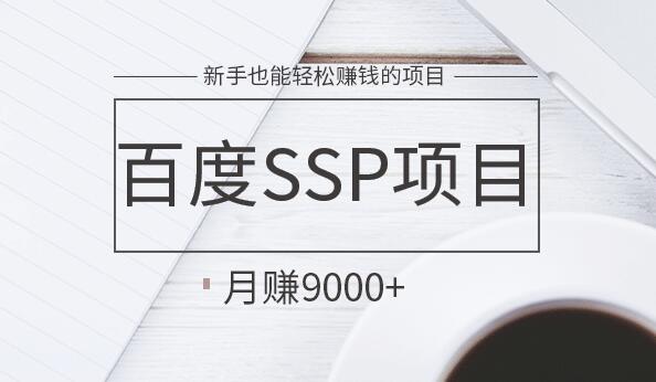 百度SSP项目熟练操作月赚9k+