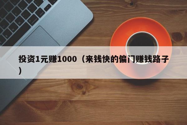 投资1元赚1000（来钱快的偏门赚钱路子）