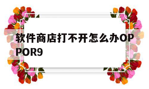 软件商店打不开怎么办OPPOR9(软件商店打不开怎么办OPPO)