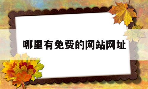 哪里有免费的网站网址(哪里有免费的网站网址啊)