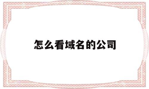 怎么看域名的公司(怎么看域名的公司名称),怎么看域名的公司(怎么看域名的公司名称),怎么看域名的公司,信息,百度,源码,第1张