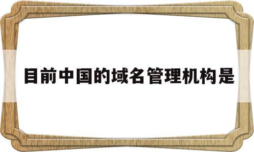 目前中国的域名管理机构是(目前中国的域名管理机构是什么)