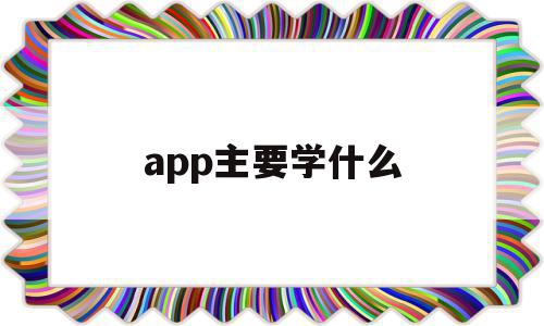 app主要学什么(app主要学什么专业)