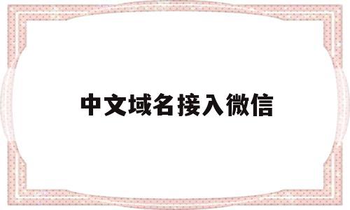 中文域名接入微信(中文域名 https),中文域名接入微信(中文域名 https),中文域名接入微信,微信,浏览器,app,第1张