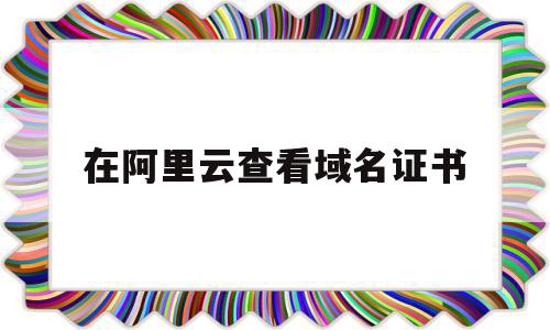 在阿里云查看域名证书(在阿里云查看域名证书有风险吗),在阿里云查看域名证书(在阿里云查看域名证书有风险吗),在阿里云查看域名证书,信息,查看域名证书,第1张