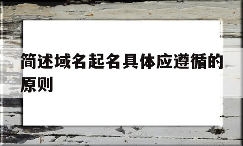 简述域名起名具体应遵循的原则(简述域名的命名规则和我国的相关规定),简述域名起名具体应遵循的原则(简述域名的命名规则和我国的相关规定),简述域名起名具体应遵循的原则,信息,电子商务,域名注册,第1张