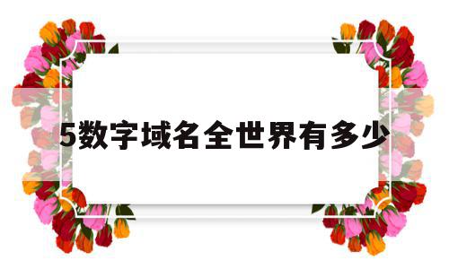 包含5数字域名全世界有多少的词条,包含5数字域名全世界有多少的词条,5数字域名全世界有多少,商城,高级,域名注册,第1张