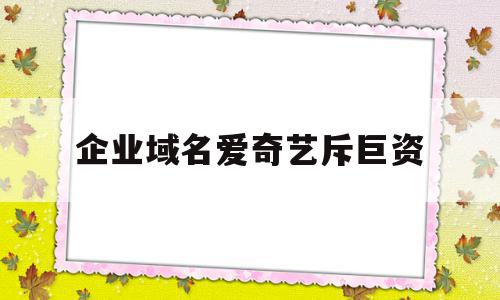 企业域名爱奇艺斥巨资的简单介绍,企业域名爱奇艺斥巨资的简单介绍,企业域名爱奇艺斥巨资,视频,百度,APP,第1张
