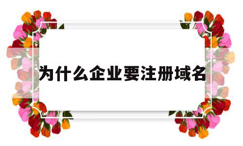 为什么企业要注册域名(企业为什么要建立自己的网站),为什么企业要注册域名(企业为什么要建立自己的网站),为什么企业要注册域名,信息,账号,源码,第1张