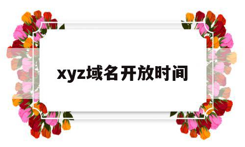 xyz域名开放时间(xyz域名需要实名吗)