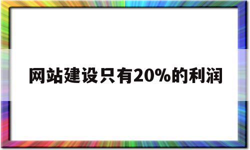 网站建设只有20%的利润(建设一个网站的成本),网站建设只有20%的利润(建设一个网站的成本),网站建设只有20%的利润,网站建设,建筑工程,第1张