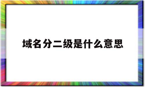 域名分二级是什么意思(域名分二级是什么意思呀),域名分二级是什么意思,信息,文章,免费,第1张 域名分二级是什么意思(域名分二级是什么意思呀),域名分二级是什么意思(域名分二级是什么意思呀),域名分二级是什么意思,信息,文章,免费,第1张