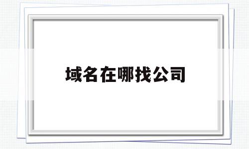 域名在哪找公司(域名公司是怎么做的),域名在哪找公司(域名公司是怎么做的),域名在哪找公司,信息,百度,域名注册,第1张