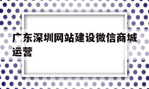 广东深圳网站建设微信商城运营的简单介绍,广东深圳网站建设微信商城运营的简单介绍,广东深圳网站建设微信商城运营,微信,科技,网站建设,第1张