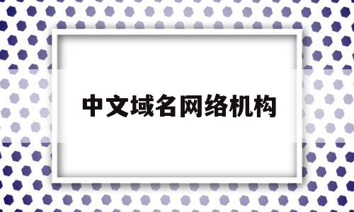中文域名网络机构(中文域名注册管理机构)