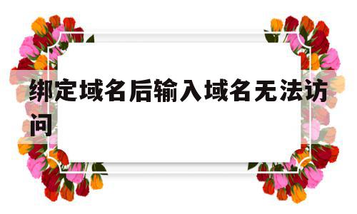 绑定域名后输入域名无法访问(绑定域名后输入域名无法访问怎么办),绑定域名后输入域名无法访问(绑定域名后输入域名无法访问怎么办),绑定域名后输入域名无法访问,百度,虚拟主机,的网址,第1张