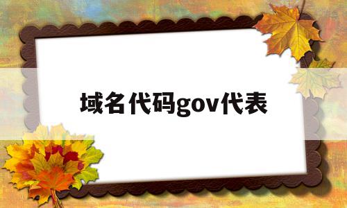 域名代码gov代表(govcn域名表示的是什么),域名代码gov代表(govcn域名表示的是什么),域名代码gov代表,信息,国家代码顶级域名,第1张