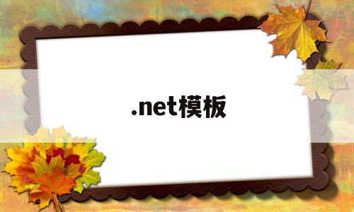 .net模板(net module)