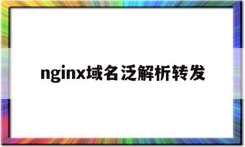 nginx域名泛解析转发(nginx转发域名负载均衡策略)