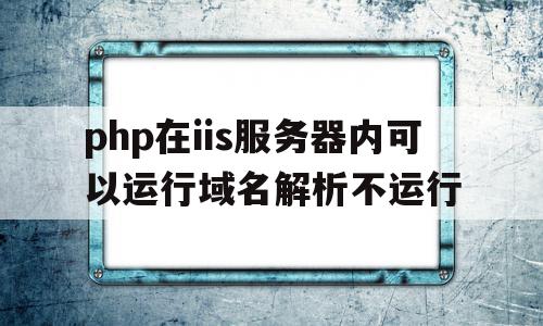 包含php在iis服务器内可以运行域名解析不运行的词条