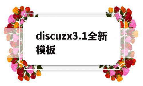 discuzx3.1全新模板的简单介绍