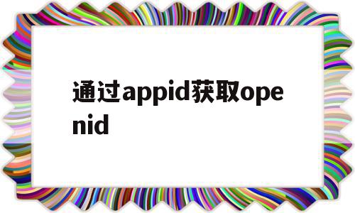 通过appid获取openid的简单介绍