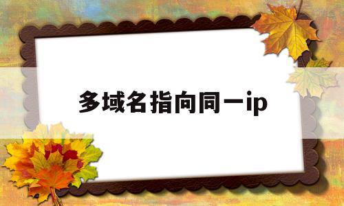多域名指向同一ip(多个域名对应一个ip),多域名指向同一ip(多个域名对应一个ip),多域名指向同一ip,浏览器,排名,网站建设,第1张