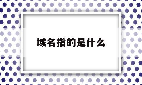 域名指的是什么(域名指的是什么名字),域名指的是什么(域名指的是什么名字),域名指的是什么,信息,的网址,网站域名,第1张