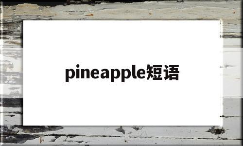 pineapple短语(pineapple短语搭配)