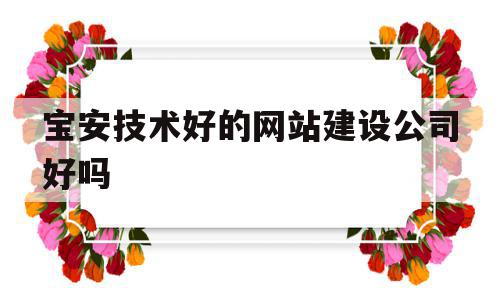宝安技术好的网站建设公司好吗(深圳宝安网络科技有限公司有哪些),宝安技术好的网站建设公司好吗(深圳宝安网络科技有限公司有哪些),宝安技术好的网站建设公司好吗,信息,百度,APP,第1张