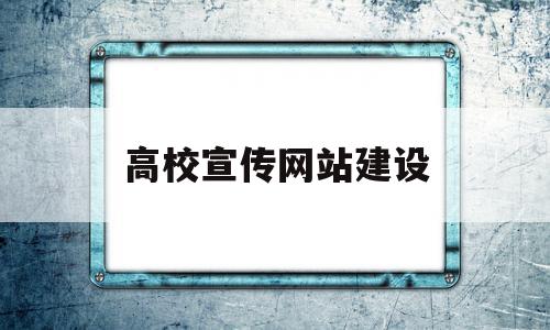 高校宣传网站建设(高校宣传方式有哪些创新的方式)