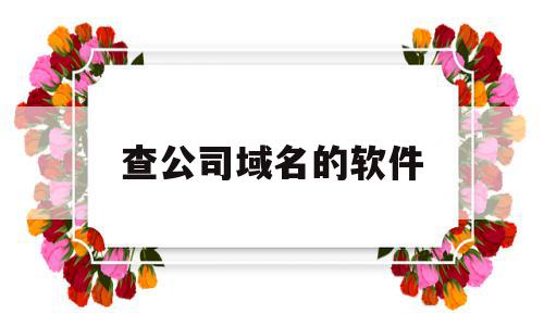 查公司域名的软件(查公司域名的软件有哪些),查公司域名的软件(查公司域名的软件有哪些),查公司域名的软件,信息,免费,投资,第1张