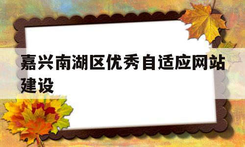 嘉兴南湖区优秀自适应网站建设的简单介绍