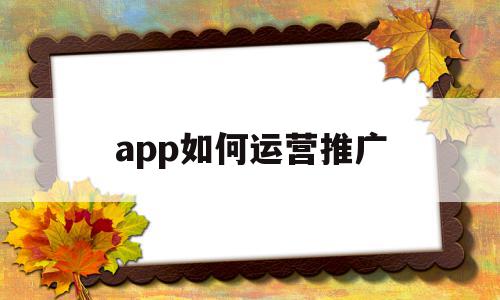app如何运营推广(如何做好app的推广),app如何运营推广(如何做好app的推广),app如何运营推广,信息,百度,营销,第1张
