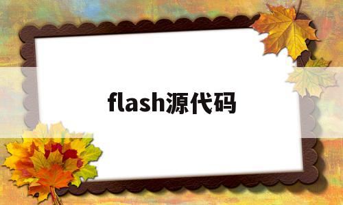 flash源代码(flash源代码怎么看)