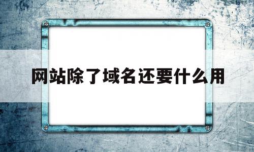 网站除了域名还要什么用(网站需要服务器和域名还要什么),网站除了域名还要什么用(网站需要服务器和域名还要什么),网站除了域名还要什么用,百度,模板,网站建设,第1张