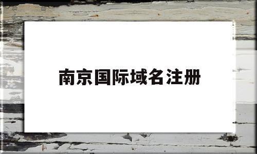 南京国际域名注册(南京国际高中有哪些)