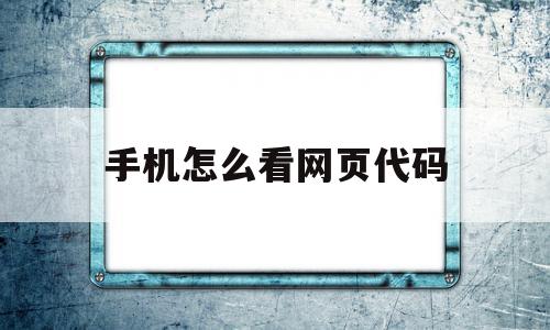 手机怎么看网页代码(手机怎么看网页原代码),手机怎么看网页代码(手机怎么看网页原代码),手机怎么看网页代码,信息,视频,微信,第1张