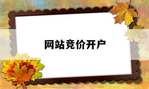 网站竞价开户(竞价开户多少钱,是怎么收费的),网站竞价开户(竞价开户多少钱,是怎么收费的),网站竞价开户,信息,百度,营销,第1张