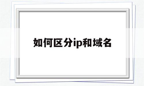 如何区分ip和域名的简单介绍,如何区分ip和域名的简单介绍,如何区分ip和域名,网站域名,域名可以,域名和ip地址,第1张