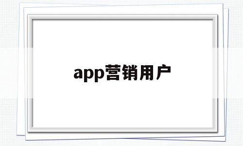 app营销用户(app营销手段有哪些),app营销用户(app营销手段有哪些),app营销用户,文章,营销,APP,第1张