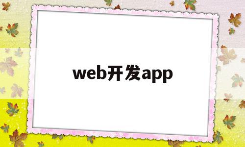 web开发app(WEb开发技术含义)